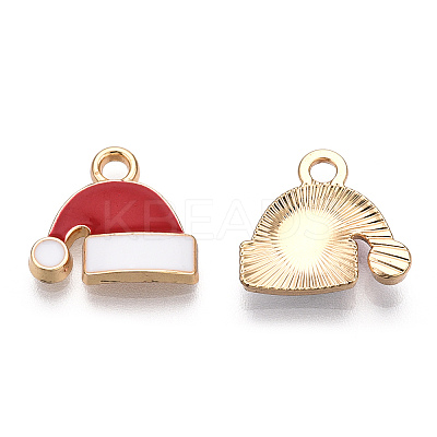 Golden Plated Alloy Enamel Charms ENAM-T009-96-RS-1