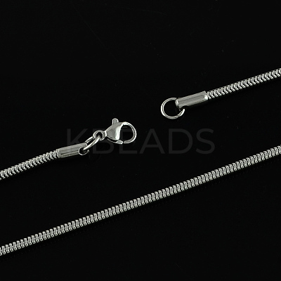 Tarnish Resistant 304 Stainless Steel Snake Chain Necklaces LS-STAS-S029-09-1