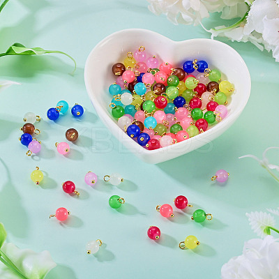 110Pcs 11 Colors Glass Pendants PALLOY-TAC0288-1