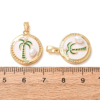 Brass Micro Pave Clear Cubic Zirconia Pendants CU-CBA805D-02G-02-1
