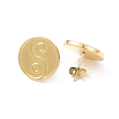 Ion Plating(IP) 304 Stainless Steel Stud Earring for Women EJEW-I285-27G-1