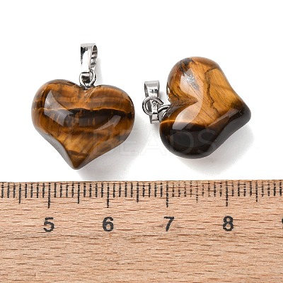 Natural Tiger Eye Pendants G-B188-04P-05-1