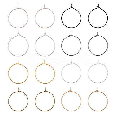 400Pcs 8 Colors Iron Hoop Earrings IFIN-FH0001-72B-1