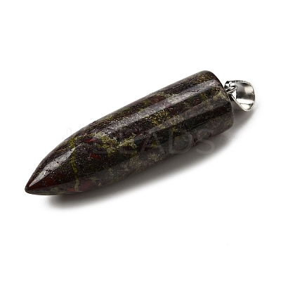Natural Dragon Blood Pointed Pendants G-F820-12Q-1