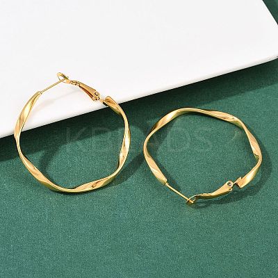 304 Stainless Steel Hoop Earrings EJEW-I320-25G-01-1