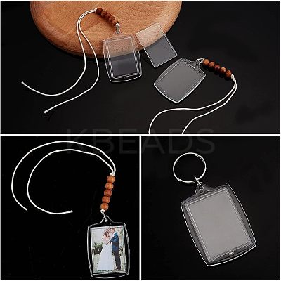 8Pcs Plastic Badge Holder Pendant Decoration HJEW-CA0001-19-1