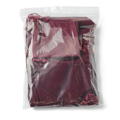 18Pcs 3 Styles Rectangle Velvet Drawstring Pouches TP-FS0001-04C-1