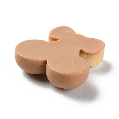 Cartoon Opaque Resin Cherry with Bowknot Cabochons RESI-Q218-01E-1