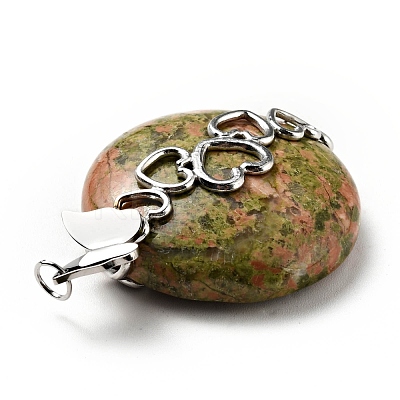 Natural Unakite Pendants G-D473-04P-02-1