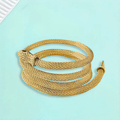 Adjustable Alloy Jet Rhinestone Snake Cuff Choker Necklaces FS-WGFB1C6-01-1