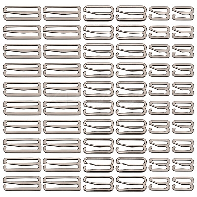 60Pcs 3 Style Number 9 Shaped Alloy Bra Strap Hooks for Sewing DIY-GF0009-30B-1