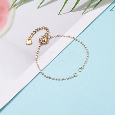 Glass Seed Beaded Link Bracelet Making AJEW-JB00921-01-1