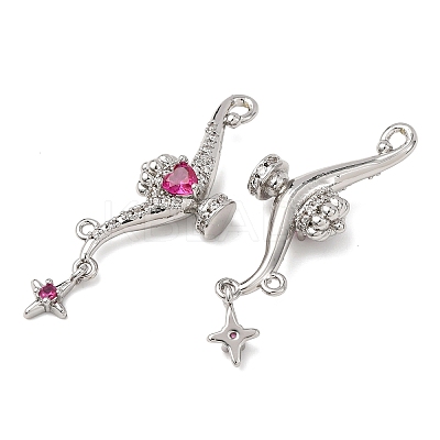 Brass Micro Pave Cubic Zirconia Pendants KK-A279-05P-1