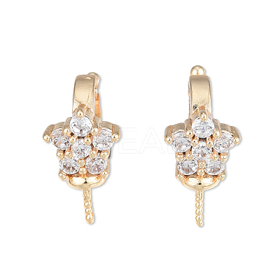Brass Pave Cubic Zirconia Peg Bails KK-N232-201LG-1