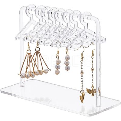 Transparent Acrylic Earring Display Stands EDIS-WH0021-11-1