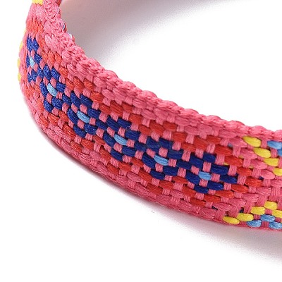 Polyester-cotton Braided Rhombus Pattern Cord Bracelet FIND-PW0013-001A-09-1