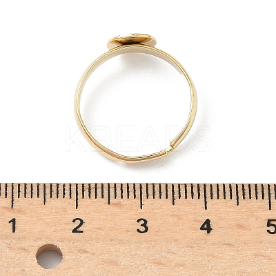 Adjustable Brass Pad Ring Settings KK-K414-10C-G-1