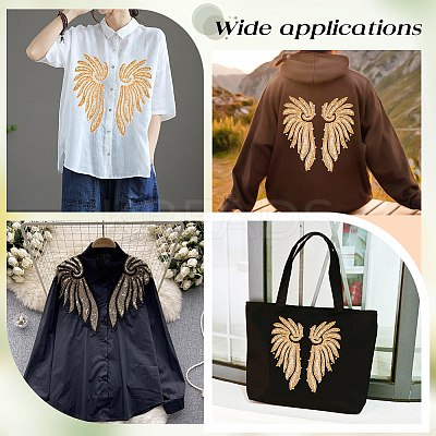 2Pcs 2 Styles Polyester Embroidery Sew on Appliques DIY-CY0001-02A-02-1