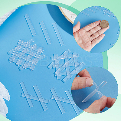200Pcs Transparent Acrylic Sheets FIND-GA0007-20A-1