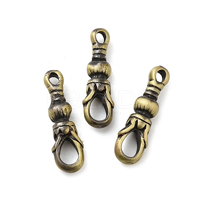 Tibetan Style Rack Plating Brass Connector Charms KK-Q805-09AB-1