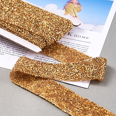 Glitter Resin Hotfix Rhinestone(Hot Melt Adhesive On The Back) OCOR-TA0002-03-40mm-1
