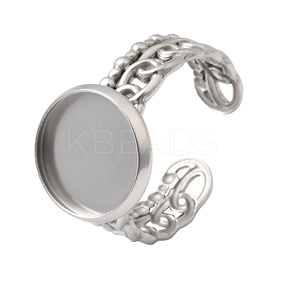 Curb Chains Shapes 304 Stainless Steel Ring Components STAS-P454-04C-P-1