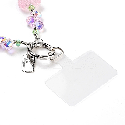 Glass & Iron Beads Mobile Straps AJEW-H153-03A-01-1