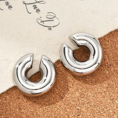 304 Stainless Steel C-Shaped Cuff Earrings for Women EJEW-M068-30P-1