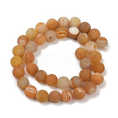 Natural Druzy Agate Beads Strands G-NH0024-A11-10mm-1