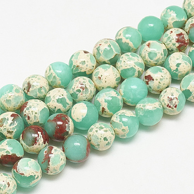 Synthetic Imperial Jasper Beads Strands G-S300-41C-8mm-1