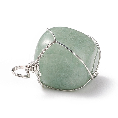 Natural Mixed Stone Pendants PALLOY-JF01784-1