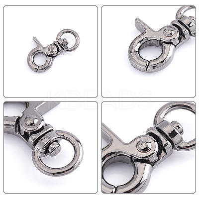 Zinc Alloy Swivel Lobster Claw Clasps PALLOY-PH0001-01B-1