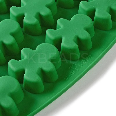 Gingerbread Man DIY Food Grade Silhouette Silicone Statue Mold DIY-K075-19-1
