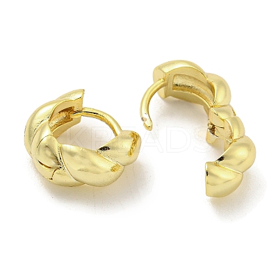 Brass Hoop Earrings EJEW-L211-010J-G-1
