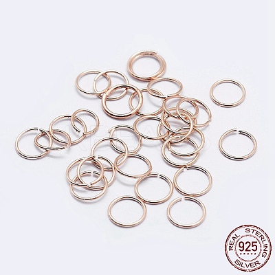 925 Sterling Silver Open Jump Rings STER-F036-02RG-0.5x4mm-1