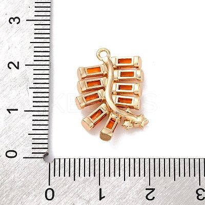 Brass Micro Pave Cubic Zirconia Pendants KK-D288-03G-1