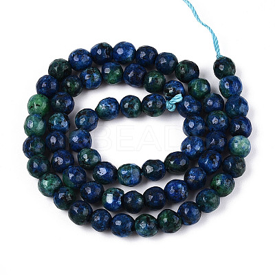 Dyed Natural White Jade Beads Strands G-T139-6mm-60-22-1