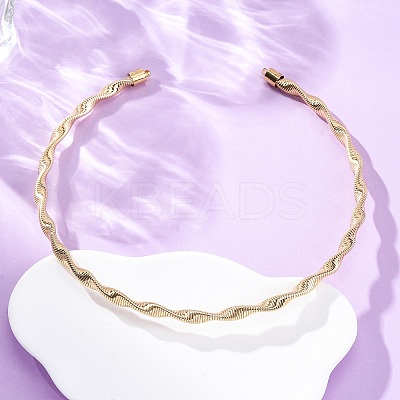 6.5mm Twist Iron Chain Necklaces NJEW-G163-01KCG-1