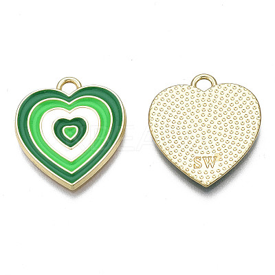 Rack Plating Light Gold Alloy Enamel Pendants LS-ENAM-Q444-014J-RS-1
