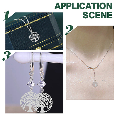48Pcs 6 Style 201 Stainless Steel Filigree Pendants STAS-UN0042-04-1