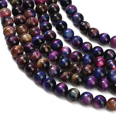Natural Tiger Eye Beads Strands G-F591-18-8mm-10-1