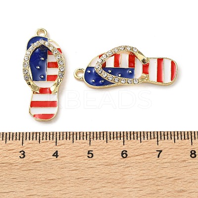 Independence Day Alloy Enamel Pendants ENAM-I069-01G-07B-1