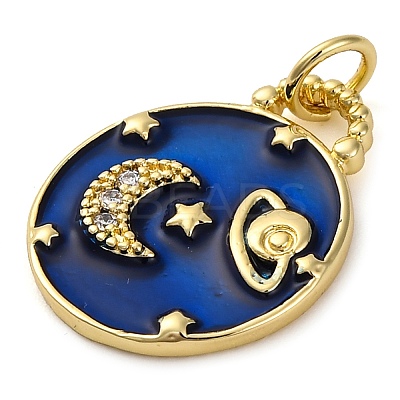 Brass Micro Pave Cubic Zirconia Pendants KK-K339-03B-G-1