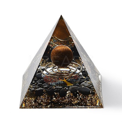 Orgonite Pyramid Resin Energy Generators AJEW-D056-01D-1
