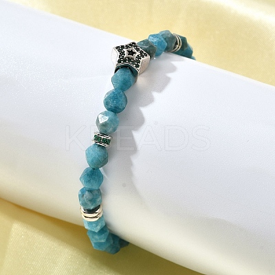 Brass Beaded Bracelets BJEW-Z094-03C-1