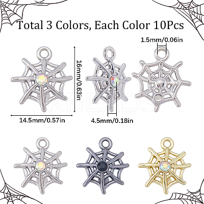 30Pcs 3 Colors Alloy Pendant FIND-SC0006-50-1