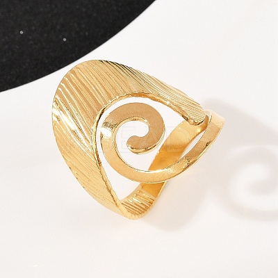 304 Stainless Steel Cuff Open Rings for Women RJEW-H255-01G-05-1
