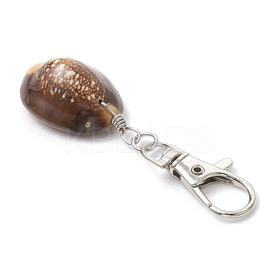 Natural Cowrie Shell Pendant Decorations HJEW-JM03170-01-1