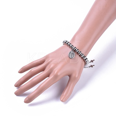 Tarnish Resistant Adjustable 304 Stainless Steel Slider Bracelets BJEW-JB04545-02-1