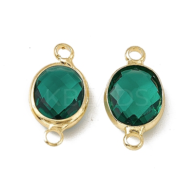 Transparent K9 Glass Connector Charms GLAA-A005-10G-09-1